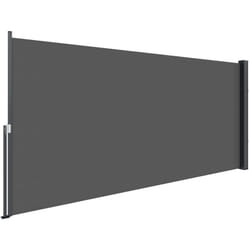 Outsunny - Store latéral brise-vue paravent rétractable de jardin dim. 3 x 1,4 m alu. polyester gris foncé