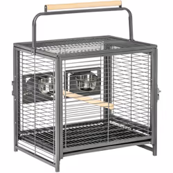 Découvrez la facilité de voyager avec des oiseaux grâce à la cage pour perroquet PawHut, légère et compacte avec une poignée ...