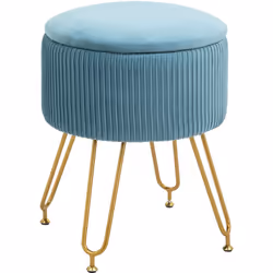 Découvrez le pouf de rangement HOMCOM : multifonction avec 13,5 litres de rangement sous l'assise rembourrée. Transformable f ...