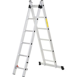 Homcom - chelle multifonction pliable aluminium 2 positions 2,49 m 10 échelons certification nf EN131 max. 150 Kg