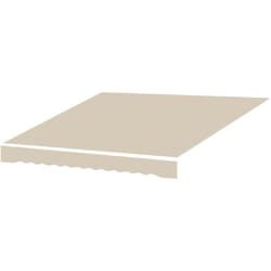 Toile de rechange store banne - lambrequin vagues douces - polyester haute densité 280 g/m² anti-UV dim. 2,82L x 2,4l (avancée) m beige