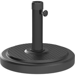 Pied de parasol mât dia. 38/48 mm - poids net 22 Kg - vis de serrage intégrée - hdpe noir
