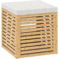 Découvrez le coffre de rangement HOMCOM avec son volume de 54,76 litres et une assise ouvrante à 90° soutenue par des vérins  ...