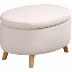 Ce banc coffre de rangement HOMCOM allie élégance et praticité avec son tissu effet velours et ses pieds en bois classiques.  ...