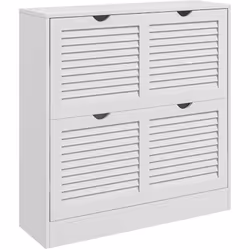 Essentiel pour chaque foyer, le meuble à chaussures étroit HOMCOM pour l'entrée est conçu pour les petits espaces. Il compren ...