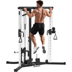 Sportnow - Station de musculation multifonction réglages multiples acier gris noir