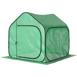 Outsunny - Mini serre de jardin pop up - porte zippée - dim. 150 x 148 x 148 cm - acier pe vert