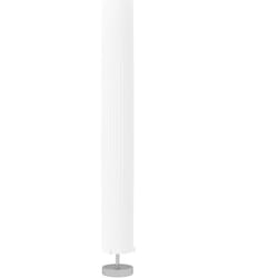 Homcom - Lampadaire colonne sur pied design H.120 cm acier inox tissu blanc