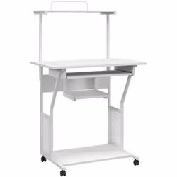 Optimisez votre espace avec le bureau pour ordinateur HOMCOM ! Conçu pour allier style et praticité, il offre un système de r ...