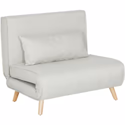 Idéale pour petits ou grands espaces, ce fauteuil convertible HOMCOM en tissu de lin se transforme de chaise inclinable à lit ...
