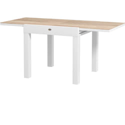 Outsunny - Table de jardin extensible 6 places 80/160 cm aluminium traité époxy gris clair plateau effet bois