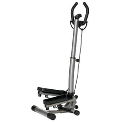Stepper - HOMCOM - guidon réglable en hauteur écran LCD pour appartement bureau salon salle de sport - argent et noir