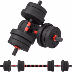 Avec ce kit d'haltère de musculation (total de 20 Kg), vous disposez d'une sélection illimitée d'exercices de musculation pou ...
