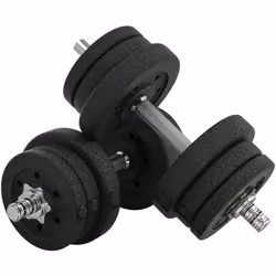 Avec cet ensemble d'haltères courtes (total de 25 kg), vous disposez d'une sélection illimitée d'exercices de musculation pou ...