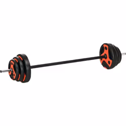Pour débutants et intermédiaires, l'ensemble d'haltère de 20 kg SPORTNOW inclut des plaques de 5 kg, 2,5 kg et 1,25 kg, perso ...