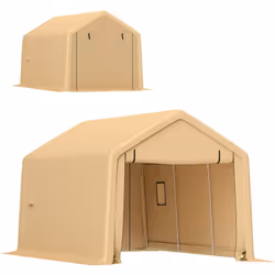 Découvrez le carport Outsunny, idéal pour voitures et vélos avec un cadre en acier résistant à la rouille et à la corrosion.  ...