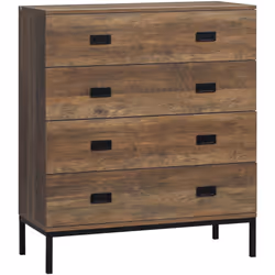 Cette commode à 4 tiroirs HOMCOM vous offrira de multiples rangement pour garder votre maison bien rangée. Avec son design ép ...