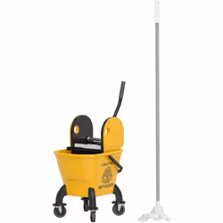 Optimisez le nettoyage avec le chariot de ménage HOMCOM de 26 litres et presse à bascule amovible. Roulettes pour déplacement ...