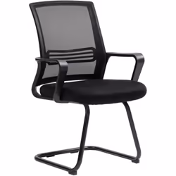 Explorez la chaise de conférence HOMCOM avec dossier ergonomique et tissu en maille aéré. Parfaite comme chaise de bureau ou  ...