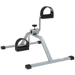 Mini vélo dappartement - HOMCOM - pour la maison et bureau - portable - exercice pour les bras et les jambes - gris