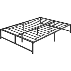 Homcom - Sommier à lattes 140x190 cm sur pieds x 9 - sommier 140x190 cm - lit double - acier noir