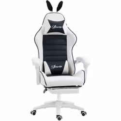 Découvrez la chaise gaming Vinsetto, idéale pour s'intégrer à votre setup de jeu. Confortable avec son rembourrage mousse épa ...