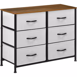Vous avez du désordre dans votre chambre ? Cette commode en tissu HOMCOM est là pour vous aider ! Avec six tiroirs spacieux,  ...