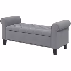 Ce banc de lit HOMCOM combine rangement et élégance pour s'intégrer dans votre intérieur. Son design soigné offre une assise  ...