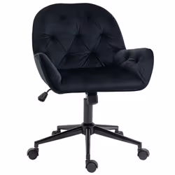 Chaise de bureau - Vinsetto - pivotant à 360° - fonction de bascule - réglable en hauteur - charge 120 kg - aspect velours -  ...