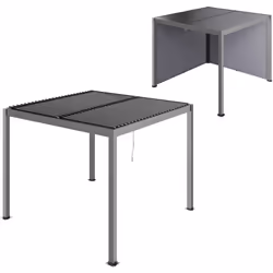 Profitez d'un confort optimal avec la pergola 3x3 m Outsunny. Toits à lames réglables de 0 à 90°, stores roulants UPF90+ pour ...