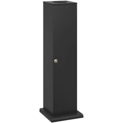 Support papier toilette - porte-papier toilette - armoire pour papier toilette - 3 niveaux + sortie papier MDF noir
