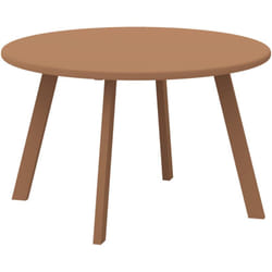 Outsunny - Table basse de jardin d'appoint style nordique ø 70 x 42H cm métal époxy coloris rouille