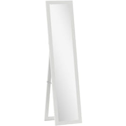 Miroir sur pied et mural rectangulaire dim. 37L x 40l x 157H cm aspect bois blanc