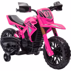 Boostez l'aventure avec la moto pour enfants AIYAPLAY. Deux batteries 6V pour une heure de jeu, roues stabilisatrices, vitess ...