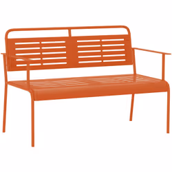 Relaxez-vous élégamment sur le banc extérieur de jardin Outsunny en acier, structure robuste et finition anti-rouille. Suppor ...