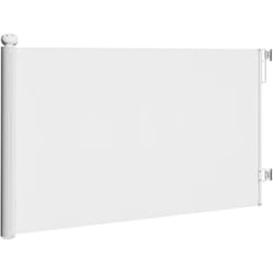 Barrière de sécurité chien rétractable 0-140 cm H.86 cm verrouillage auto alu pvc blanc