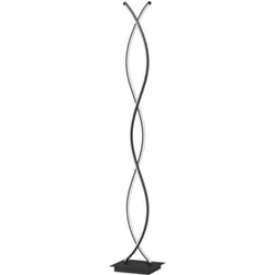 Homcom - Lampadaire led design spirales - forme galbée h. 140 cm - alliage alu. acrylique noir