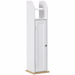kleankin - Meuble de salle de bain - Bois - 20x20x80cm - blanc