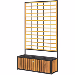Transformez un petit coin en jardin vertical avec le bac a fleurs extérieur Outsunny. Combinaison de jardinière et treillis, ...