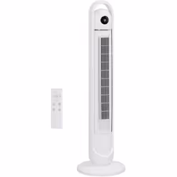 Ventilateur colonne HOMCOM avec télécommande, idéal pour maisons et bureaux. Plusieurs vitesses et modes, facilement ajustabl ...