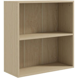 Bibliothèque cube - cube de rangement 2 compartiments - dim. 60 x 24 x 63 cm - effet bois clair