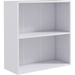 Bibliothèque cube - cube de rangement 2 compartiments - dim. 60 x 24 x 63 cm - blanc