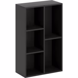 Explorez l'étagère de rangement HOMCOM, avec cinq compartiments, deux grands et trois petits, pour une organisation aisée. Po ...