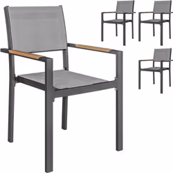 Optimisez vos repas extérieurs avec le set de chaises de jardin Outsunny, comprenant quatre chaises avec assise et dossier en ...