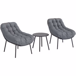 Découvrez le salon de jardin pour balcon en résine tressée Outsunny avec chaises, coussins de 15 cm, et table d'appoint éléga ...