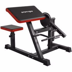 Modernisez votre gym maison avec le SPORTNOW Curlbank, adapté pour les biceps et triceps avec 5 hauteurs d'assise et 25 angle ...