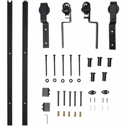 Apportez une touche de style moderne à votre intérieur avec ce kit double porte coulissante HOMCOM. Transformez facilement vo ...