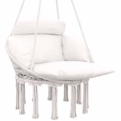 Détendez-vous dans le fauteuil suspendu Outsunny avec un coussin moelleux et un tissu en coton polyester de 320 gsm. Cadre en ...