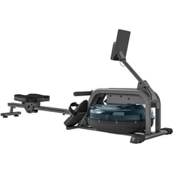 Rameur à eau rameur pliable 6 niveaux de résistance écran LCD multifonction support tablette noir