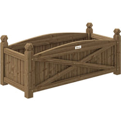 Outsunny - Jardinière en bois style rustique chic sur pied - dim. 90 x 39 x 37 cm - inserts d'irrigation intégrés - bois sapin traité